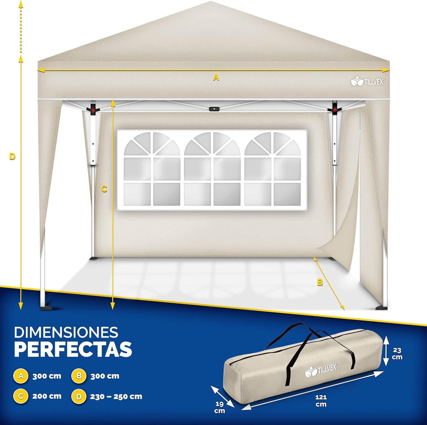 Gazebo Plegable 3x3m